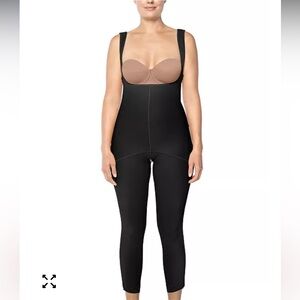 Leonisa Full Length Side Zip Capri Max Compression Shapewear Faja L